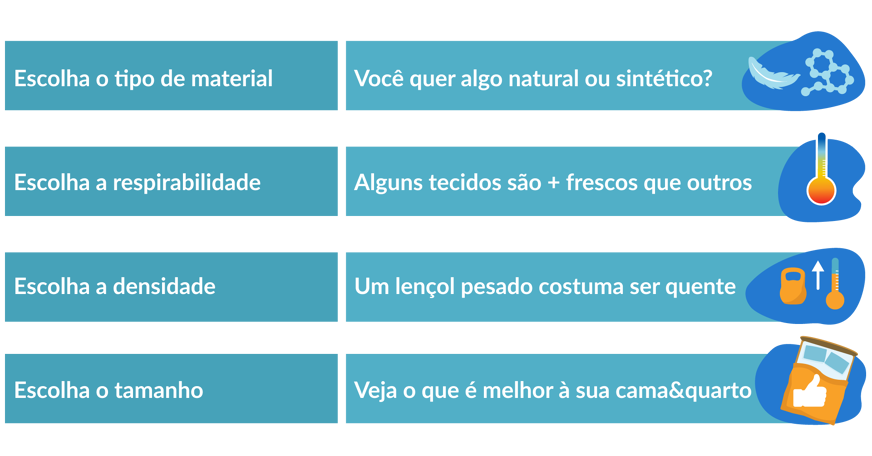 como escolher o melhor lençol